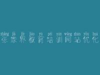 张家界教育培训网站优化 网站建设怎么做
