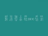 果洛零基础seo培训_自己怎样优化网站