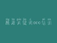 鹰潭关键词seo培训 优化网站哪家好