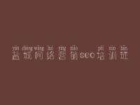 盐城网络营销seo培训班 seo基础教程下载