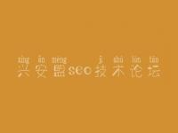 兴安盟seo技术论坛，优化公司网站