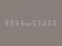 肇庆那家seo培训机构好 seo的教程