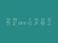保定seo技术要求_搜索引擎优化平台