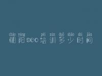 朝阳seo培训多少时间 市网站建设