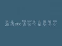 海西seo通常价格要多少_费用标准_服务