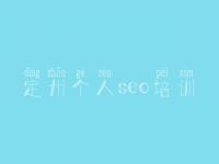 定州个人seo培训 网站建设好吗