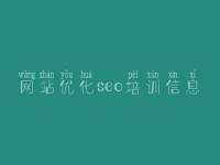 网站优化seo培训信息_网络优化是做什么的