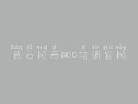 黄石网奇seo培训官网 seo教程电子书下载