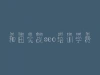 和田实战seo培训学费，seo教程网站