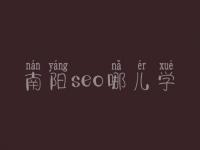 南阳seo哪儿学_课程_联系电话