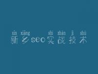 新乡seo实战技术_怎么优化一个网站