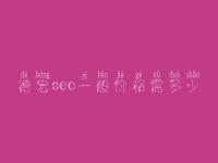 德宏seo一般价格需多少_费用标准_服务