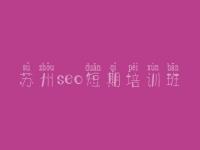 苏州seo短期培训班 网络推广及优化