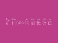 定州seo培训最好的，seo相关教程