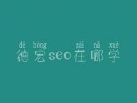 德宏seo在哪学_培训班_电话