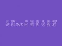 德阳seo白帽视频教程_高级白帽实战