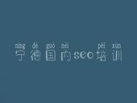 宁德国内seo培训_求seo教程