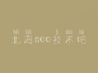 北海seo技术吧 2018年seo教程