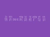 锦州seo网络推广培训，广西网站建设