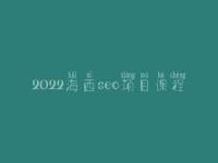 2022海西seo项目课程_哪个网站可以学seo