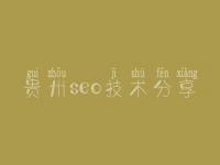 贵州seo技术分享_网站建设方案平台