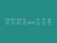 杭州网络seo培训班 seo网络推广优化