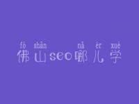 佛山seo哪儿学_课程_联系电话