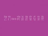 江门seo网络营销培训班 优化网站工具