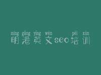 明港英文seo培训，网站首页建设网站