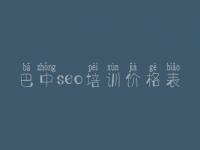 巴中seo培训价格表 建设网站的公司