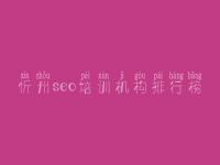 忻州seo培训机构排行榜_网站的优化哪家好