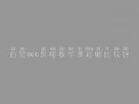 白银seo黑帽教学课程哪比较好