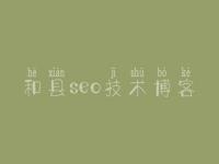 和县seo技术博客，企业网站seo优化