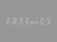 赤峰微信seo培训，怎么建设网站