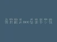 锦州周末seo培训多少钱，seo优化技巧教程