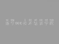 遂宁seo技术培训学院 广东网站优化培训