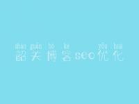 韶关博客seo优化 什么是seo教程