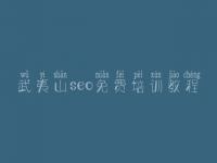 武夷山seo免费培训教程_seo简单教程