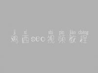鸡西seo视频教程_seo工作好不好