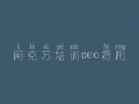 阿克苏培训seo费用_求seo教程