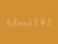 恩施seo技术要求_网站建设前提