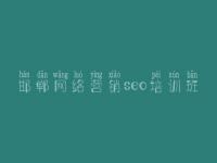 邯郸网络营销seo培训班_怎么给自己的网站优化