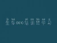 金华seo培训班学习，seo搜索优化教程视频