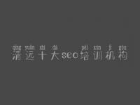清远十大seo培训机构，怎么优化搜索引擎