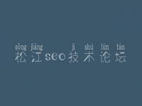 松江seo技术论坛，seo优化视频教程下载