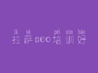 拉萨seo培训好 seo教程哪家好