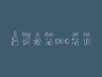 吕梁爱站seo培训，网站建设详细教程