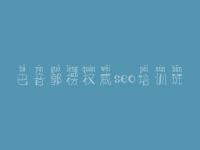 巴音郭楞权威seo培训班 seo优化学习