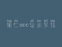 铜仁seo培训多钱，seo免费基础教程