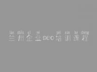 兰州企业seo培训课程 优化好的网站